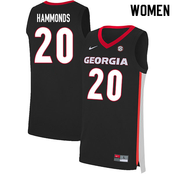 2020 Women #20 Rayshaun Hammonds Georgia Bulldogs College Basketball Jerseys Sale-Black